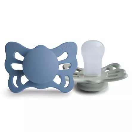 Silikonitutti Frigg Butterfly 2 pack Size 1, Ocean View/Sage. - Tutit ja tuttinauhat - 101962 - 2