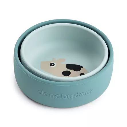 Done By Deer silikonikulhot 2-pack Dotti Blue kaksi kokoa - Lautaset ja kulhot - 1869652 - 2