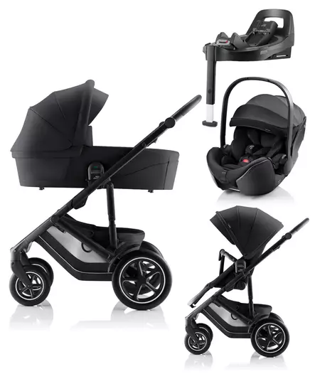 BRITAX Smile 5Z starttipaketti Prolla Carbon Black, Style. - Lastenvaunut ja yhdistelmävaunut - 2000064STABSPRO2 - 1