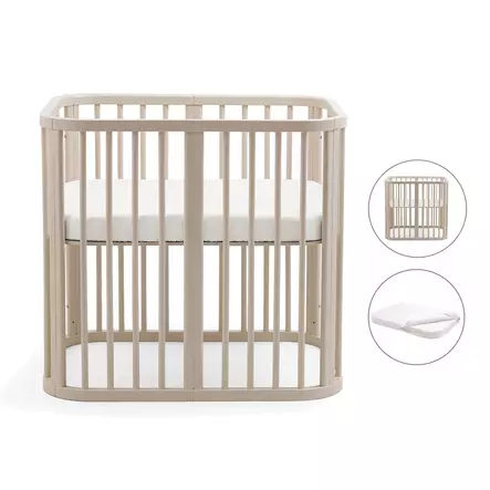 Stokke Nighti Mini bundle Vanilla White Pinnasänky ja patja. - Pinnasängyt ja lastensängyt - 705402bund2 - 1