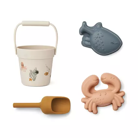 Liewood Kit Mini hiekkalelusetti Sea creature sandy 4-pack. - Muovailuvahat ja hiekkalelut - 18547-1032 - 2