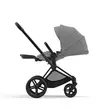 Cybex Priam 4 rattaat Matt Black Mirage Grey makuuasennossa. - Lastenvaunut ja yhdistelmävaunut - 521002331YHDMGR2 - 3