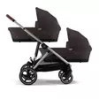 Tuplarattaat Cybex Gazelle S 2 Chocolate Brown, kahdella vaunukopalla. - Sisarusrattaat - 525000129tup2 - 1