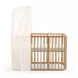 Stokke uudinverho Birch Beige Nighti Natural sängyssä. - Stokke Sleepi tuotteet - 599302 - 4