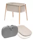 Stokke Snoozi sänky Sandy Beige ja muotolakanat sekä kuljetuslaukku. - Pinnasängyt ja lastensängyt - 629601kamp2 - 1