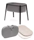 Stokke Snoozi sänky Graphite Grey ja muotolakanat sekä kuljetuslaukku. - Pinnasängyt ja lastensängyt - 629602kamp2 - 1