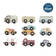 Little Dutch pikkuautot 9 kpl. - Puulelut - LD4492 - 1