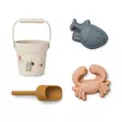 Liewood Kit Mini hiekkalelusetti Sea creature sandy 4-pack. - Muovailuvahat ja hiekkalelut - 18547-1032 - 2