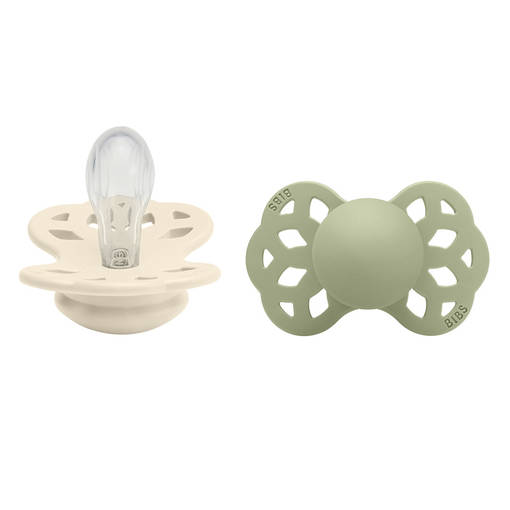 Bibs silikonitutti 0-1 kk Ivory/Sage v=C3=A4riss=C3=A4. - Tutit ja tuttinauhat - 265102 - 1