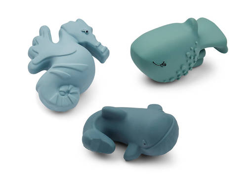 Liewood Nori kylpylelut v=C3=A4riss=C3=A4 Sea whale blue mix. - Kylpylelut ja kylpymittarit - 15835-1432 - 1