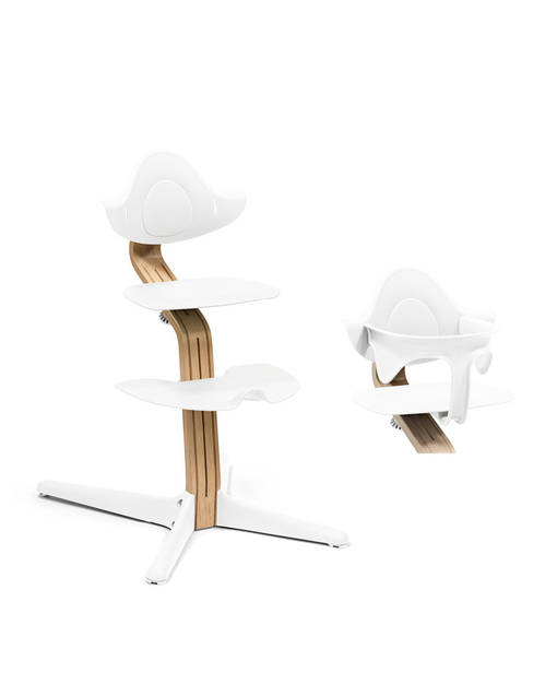 Stokke Nomi Chair starttipaketti 2 in 1 Oak/White. - Stokke Nomi syöttötuolit - 626601STA2 - 1