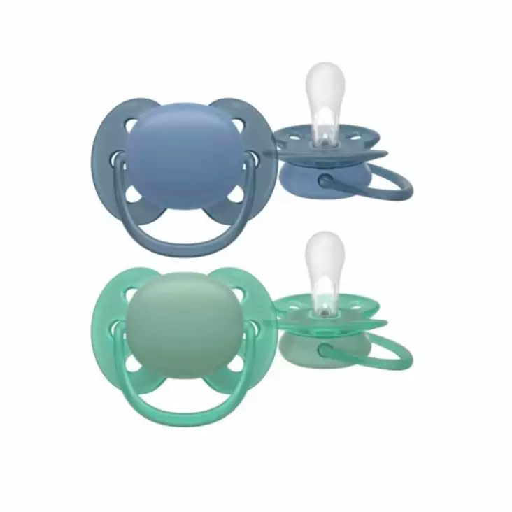 Avent Erittäin Pehmeä Tutti 6-18 kk Sininen/Vihreä. - Tutit ja tuttinauhat - 03709142 - 1