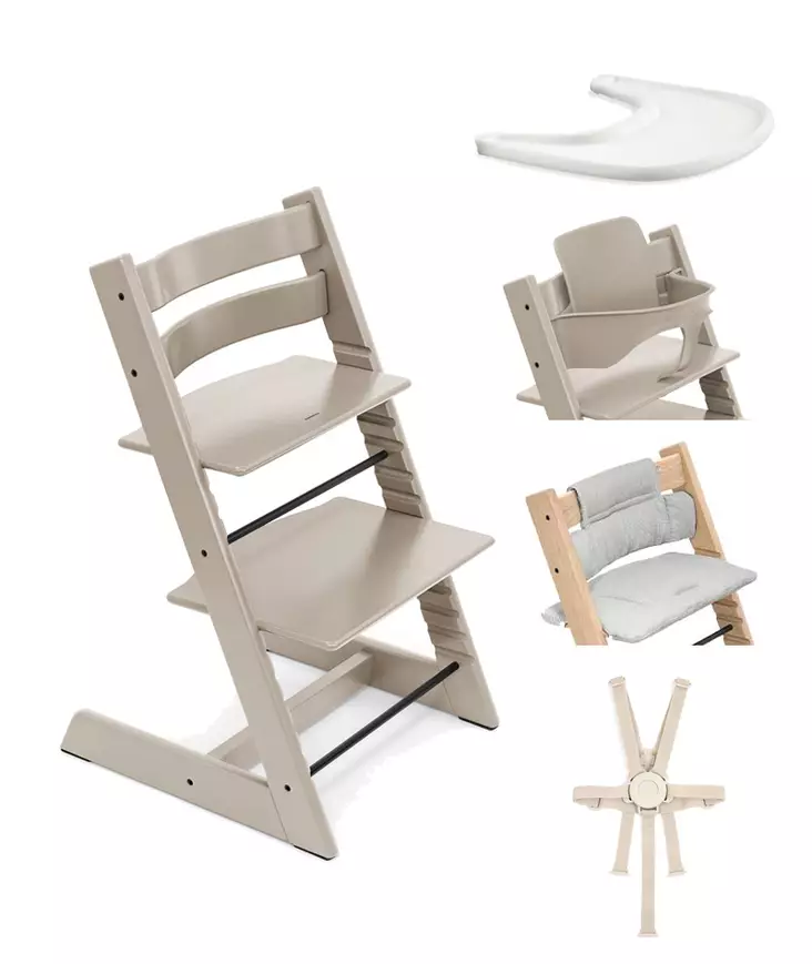 Tripp Trapp Starttipaketti Stokke 5 in 1 Cashmere Grey. - Syöttötuolit - 100139CGSTA2 - 1