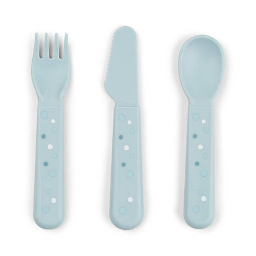 Done By Deer Foodie aterimet Happy Dots Blue. - Ensilusikat ja lasten aterimet - 1236522 - 1