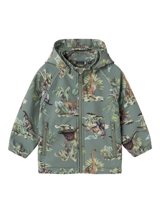 Softshell takki Name It Alfa Dino Avage Green. - Lasten välikausitakit - 13223412 - 1