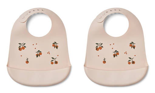 Liewood Tilda ruokalappu peach/sandy 2-pack. - Ruokalaput - 15128-1552 - 1