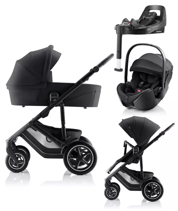 BRITAX Smile 5Z starttipaketti Prolla Carbon Black, Style. - Lastenvaunut ja yhdistelmävaunut - 2000064STABSPRO2 - 1
