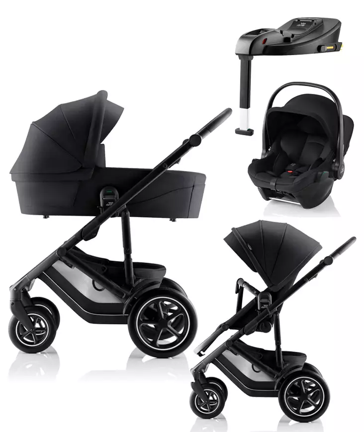BRITAX Smile 5Z starttipaketti Corella Carbon Black, Style. - Lastenvaunut ja yhdistelmävaunut - 2000064STACORE2 - 1
