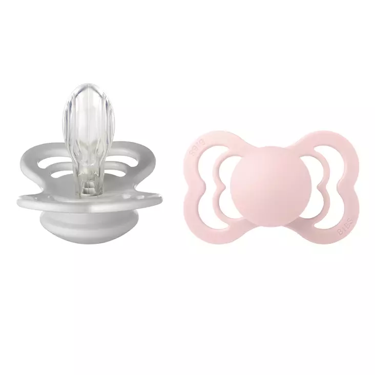 Bibs Supreme silikonitutti 2 kpl 6-18kk, Haze/Blossom. - Tutit ja tuttinauhat - 260352 - 1