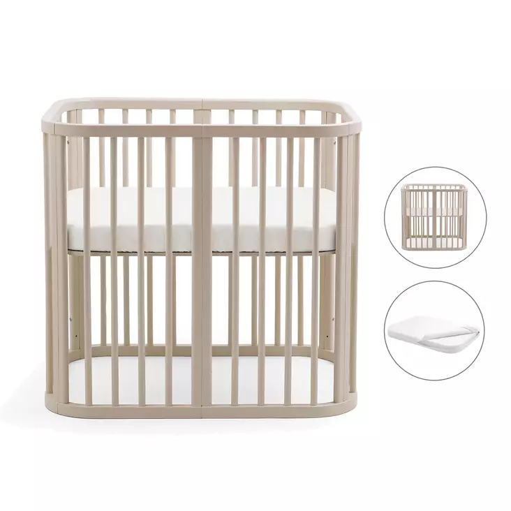 Stokke Nighti Mini bundle Vanilla White Pinnasänky ja patja. - Pinnasängyt ja lastensängyt - 705402bund2 - 1
