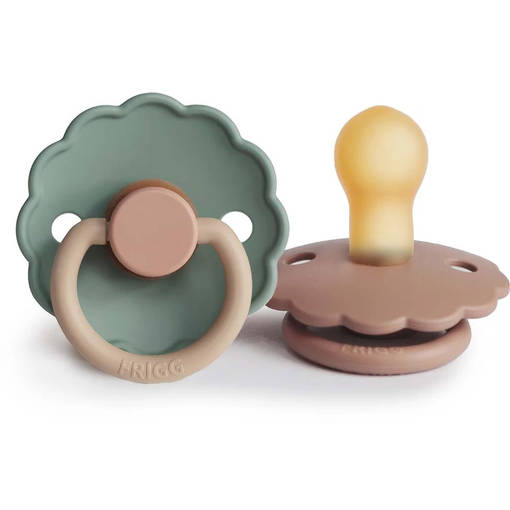 Luonnonkumitutti Frigg Daisy 2 pack Rose Gold / Willow. - Tutit ja tuttinauhat - 76221482 - 1