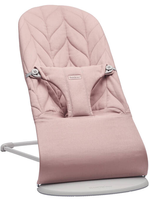 BabyBj=C3=B6rn Bouncer Bliss sitteri Woven Cotton Petal Quilt, Dusty P=
ink. - Sitterit - BB006222 - 1