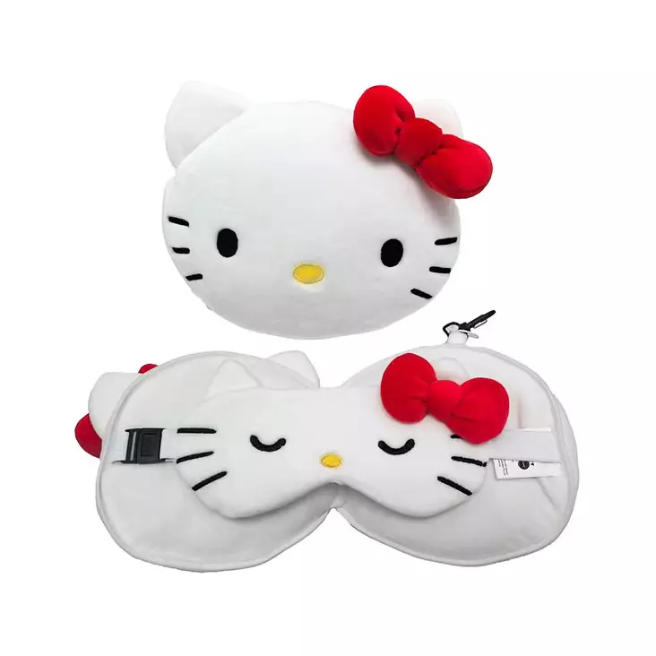 Relaxeazzz Matkapehmo Hello Kitty matkatyynyllä ja unilapuilla. - Pehmolelut ja unilelut - CUSH472 - 1