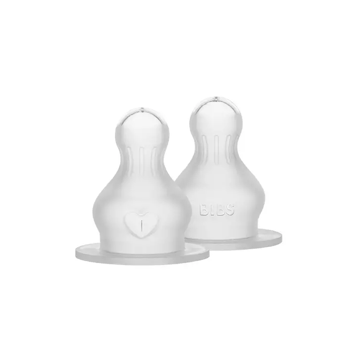 Bibs Baby Bottle nipple pullotutti 2-pack, silikonia. - Tuttipullot ja pullotutit - 5000012 - 1