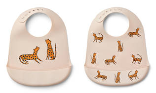 Liewood Tilda ruokalaput v=C3=A4riss=C3=A4 Leopard Sandy. - Ruokalaput - 15128-1493 - 1