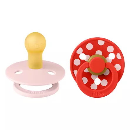 Bibs luonnonkumitutti 2 kpl 0-6kk Blossom/Candy Apple Studio Collection. - Tutit ja tuttinauhat - 11034103 - 1