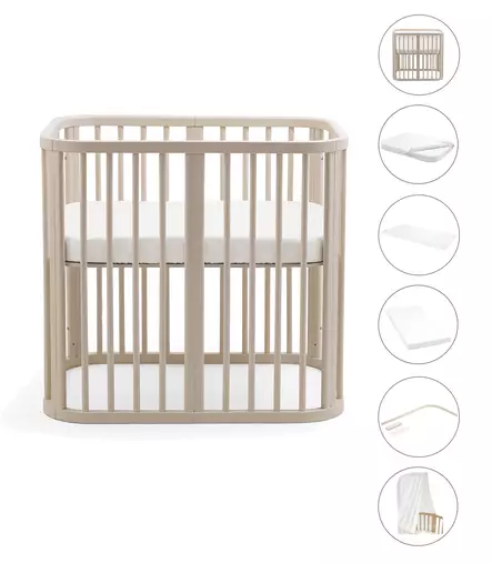 Stokke Nighti Mini bundle Vanilla White Pinnasänky ja lisävarusteet. - Pinnasängyt ja lastensängyt - 705402bund3 - 1