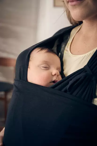 Najell Wrap kantoliina Charcoal Black vauvalla. - Kantoreput - N011013 - 2