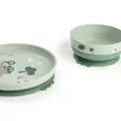 Done By Deer Foodie ruokailusetti Tiny trails Green lautasten imukupit - Lautaset ja kulhot - 1566133 - 2