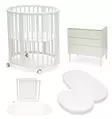 Stokke Sleepi Mini ja Dresser starttipaketti White. - Pinnasängyt ja lastensängyt - 221605STA4V3 - 1