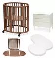 Stokke Sleepi Mini ja Dresser starttipaketti Warm Brown V3. - Pinnasängyt ja lastensängyt - 221607STA4V3 - 1