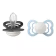 Bibs Supreme silikonitutti 2 kpl 6-18kk, Iron/Baby Blue Night. - Tutit ja tuttinauhat - 260433 - 1