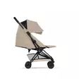 Cybex Coya Comfort matkarattaat Matt Black, Cozy Beige, makuuasennossa. - Matkarattaat ja lastenrattaat - 526000153 - 3