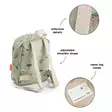 Lasten reppu Done by Deer Tiny backpack, Tiny trails Green, heijastavat olkahihnat. - Kerhoreput - 7063913 - 5