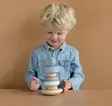 Little Dutch palikkatorni sininen valas lapsella. - Puulelut - LD8013 - 2