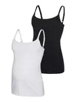 Äitiystoppi Mamalicious Kerrie Strap Top Black/Snow White. - Äitiyspaidat - 20018963 - 1