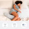 Imetystyyny Doomoo Twisty 2in1 Pearl Grey tukee nukkuessa. - Imetystyynyt - TIO03 - 7