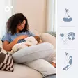 Imetystyyny Doomoo Twisty 2in1 Pearl Grey imetystyynynä. - Imetystyynyt - TIO03 - 6
