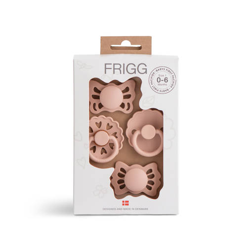 Frigg Baby=C2=B4s first pacifiers 4-pack Blush. - Tutit ja tuttinauhat - 101483 - 1