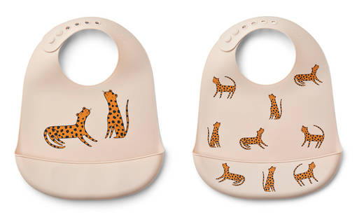 Liewood Tilda ruokalaput v=C3=A4riss=C3=A4 Leopard Sandy. - Ruokalaput - 15128-1493 - 1