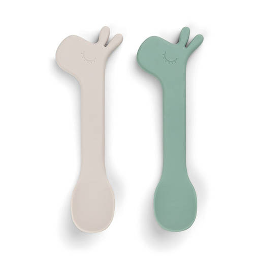 Done By Deer silikonilusikka v=C3=A4riss=C3=A4 Lalee Sand Green. - Ensilusikat ja lasten aterimet - 1139403 - 1
