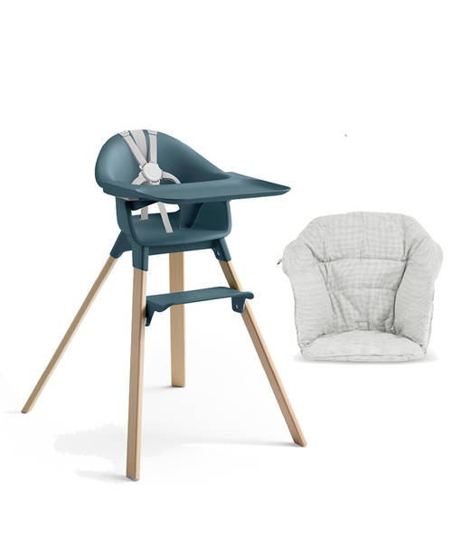 Sy=C3=B6tt=C3=B6tuoli Stokke Clikk & pehmuste Fjord Blue. - Syöttötuolit - 552005KAMP3 - 1