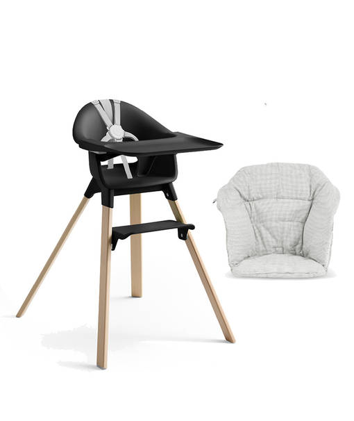 Sy=C3=B6tt=C3=B6tuoli Stokke Clikk & pehmuste Black Natural. - Syöttötuolit - 552007KAMP3 - 1
