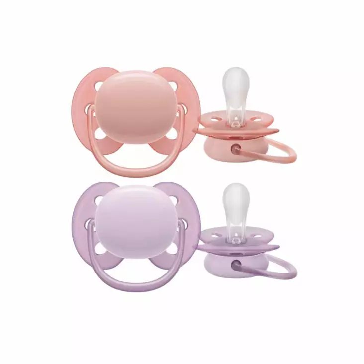 Avent Ultra Soft Tutti 6-18 kk Lila/Rosa. - Tutit ja tuttinauhat - 03709143 - 1