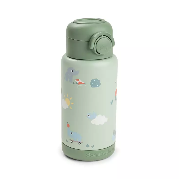 Termospullo pillillä Done By Deer Playground Green 340ml - Juomapullot ja pillipullot - 1061133 - 1