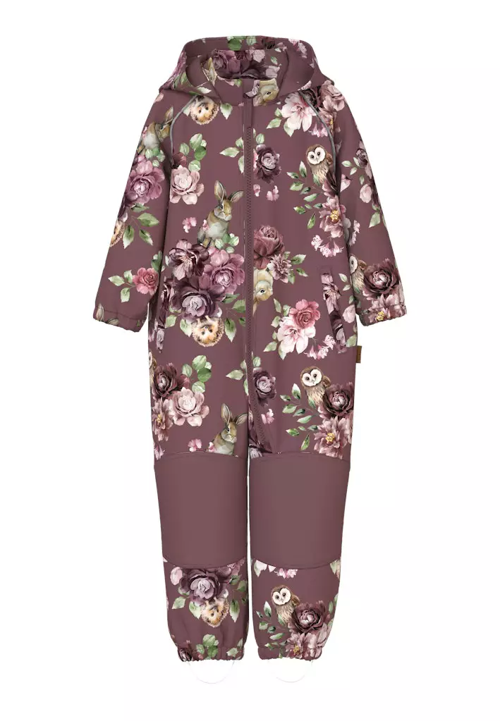 Softshell haalari Name It Alfa Rose brown Hedgehog. - Lasten välikausihaalarit - 13236674123 - 1